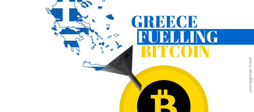 greece grexit fuelling bitcoin price increase ramreva newsbtc bitcoin price illustration