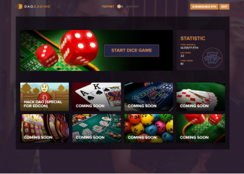 DAO.Casino Announces Release of Alpha Decentralized Casino Platform and Dice Game on Smart contracts