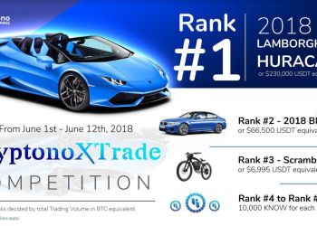 Kryptono Exchange to Reward Top Traders This June With XTrade Competition