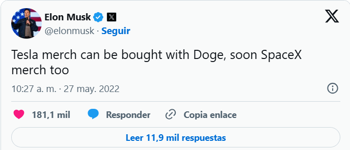 SpaceX y el uso de Dogecoin