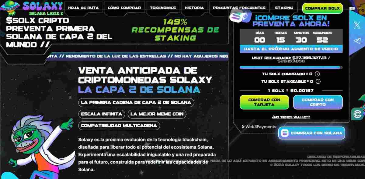 Solaxy (SOLX)- La mejor ICO actual de Solana