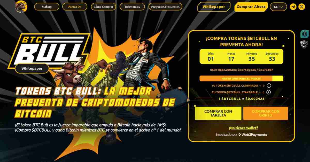 Bitcoin Bull (BTCBULL) – Recompensas en airdrops de Bitcoin