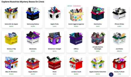  explorar las mistery box hasta encontrar una caja de tu interés