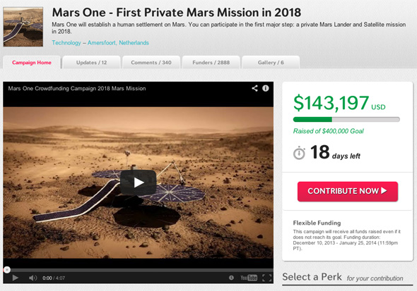 Mars One Foundation Indiegogo