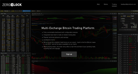 ZeroBlock Trading Screenshot