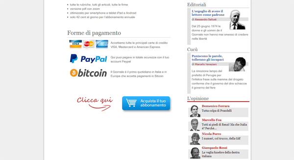 ilgironale bitcoin subscription