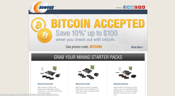 Newegg bitcoin promo 25 july