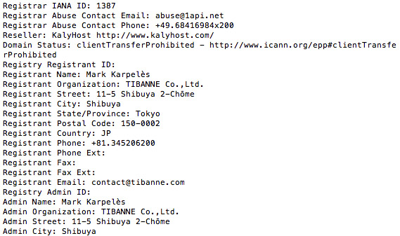 Karpeles Mark WHOIS Forever