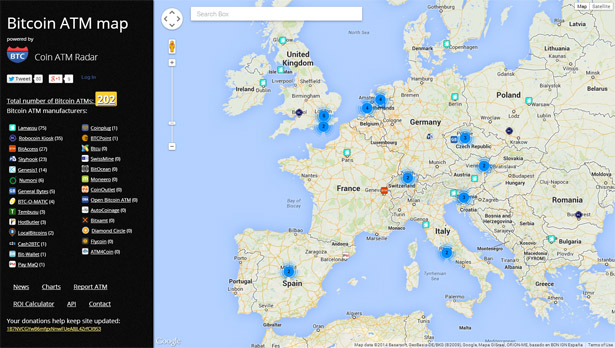 Bitcoin ATM Map