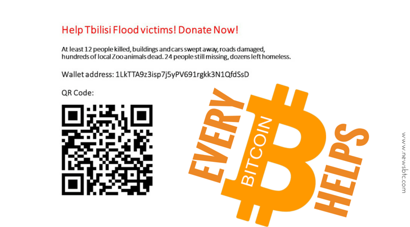 Bitcoin donations for georgia flood victims