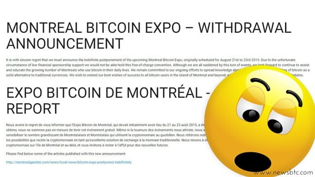 Lack of Sponsors Leads Montreal’s Bitcoin Expo to Be Postponed
