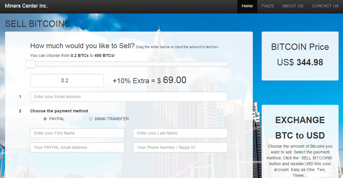 Miners Center Brings Tantalizing Deal for Bitcoin Sellers