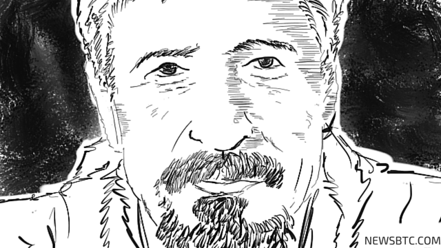 John McAfee illustration. Government wants to control bitcoin. newsbtc bitcoin news.