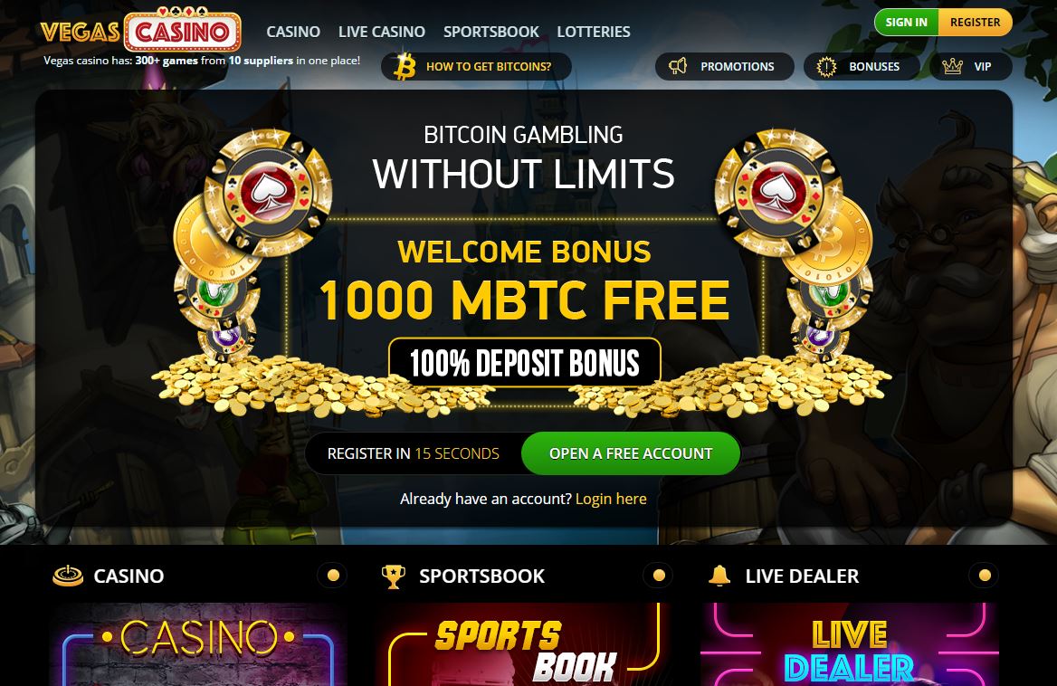 Vegascasino.io – The perfect Casino for Bitcoiners