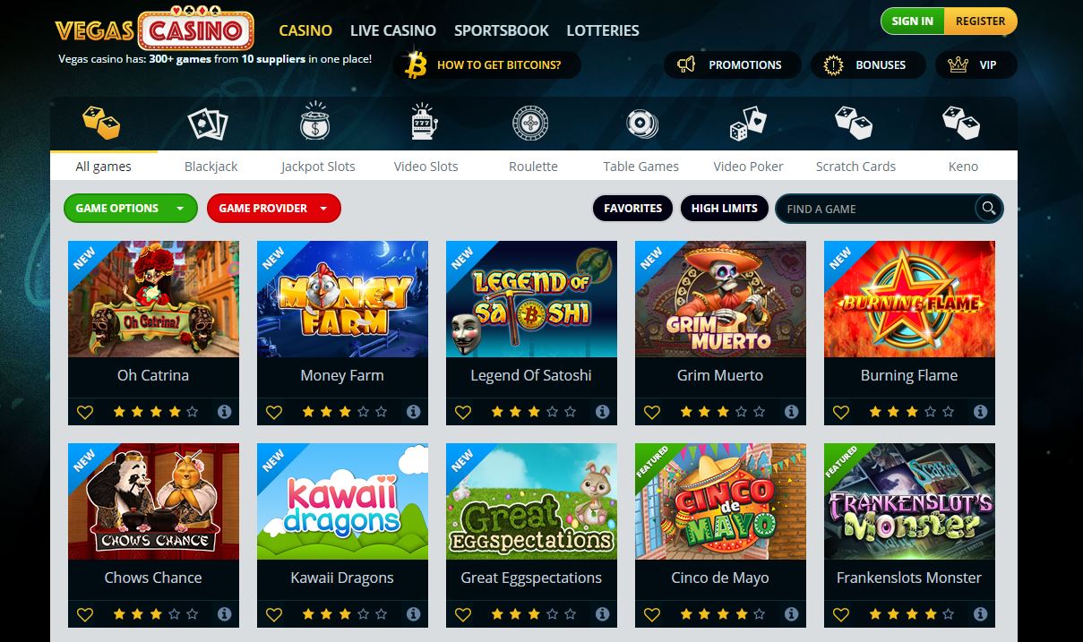 Vegas Casino – The Bitcoin Casino Offers Promotions and Lottery
