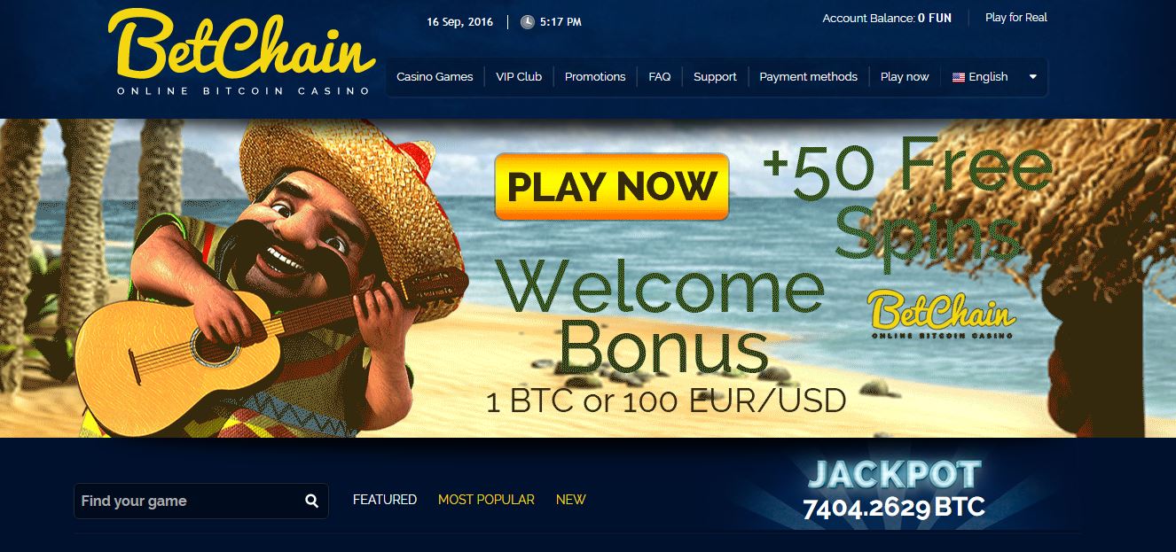 Betchain – A Casino That Provides Top Quality Gambling Experience