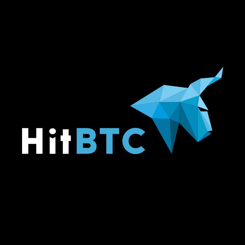 hitbtc logo on black px