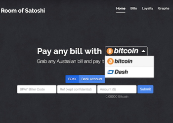 living room of satoshi, dash, bitcoin, utility bills