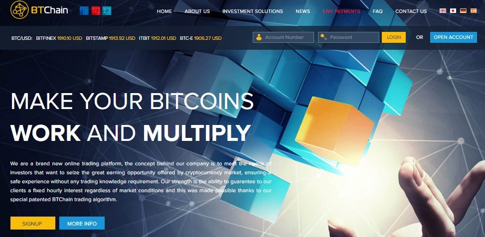 BTChain.io Provides Safe and Stable Online BTC Investment Solutions