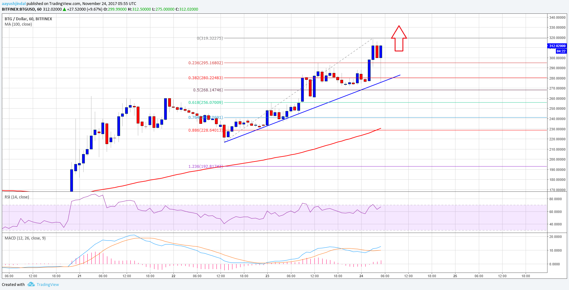 Bitcoin Gold Price Technical Analysis BTG USD