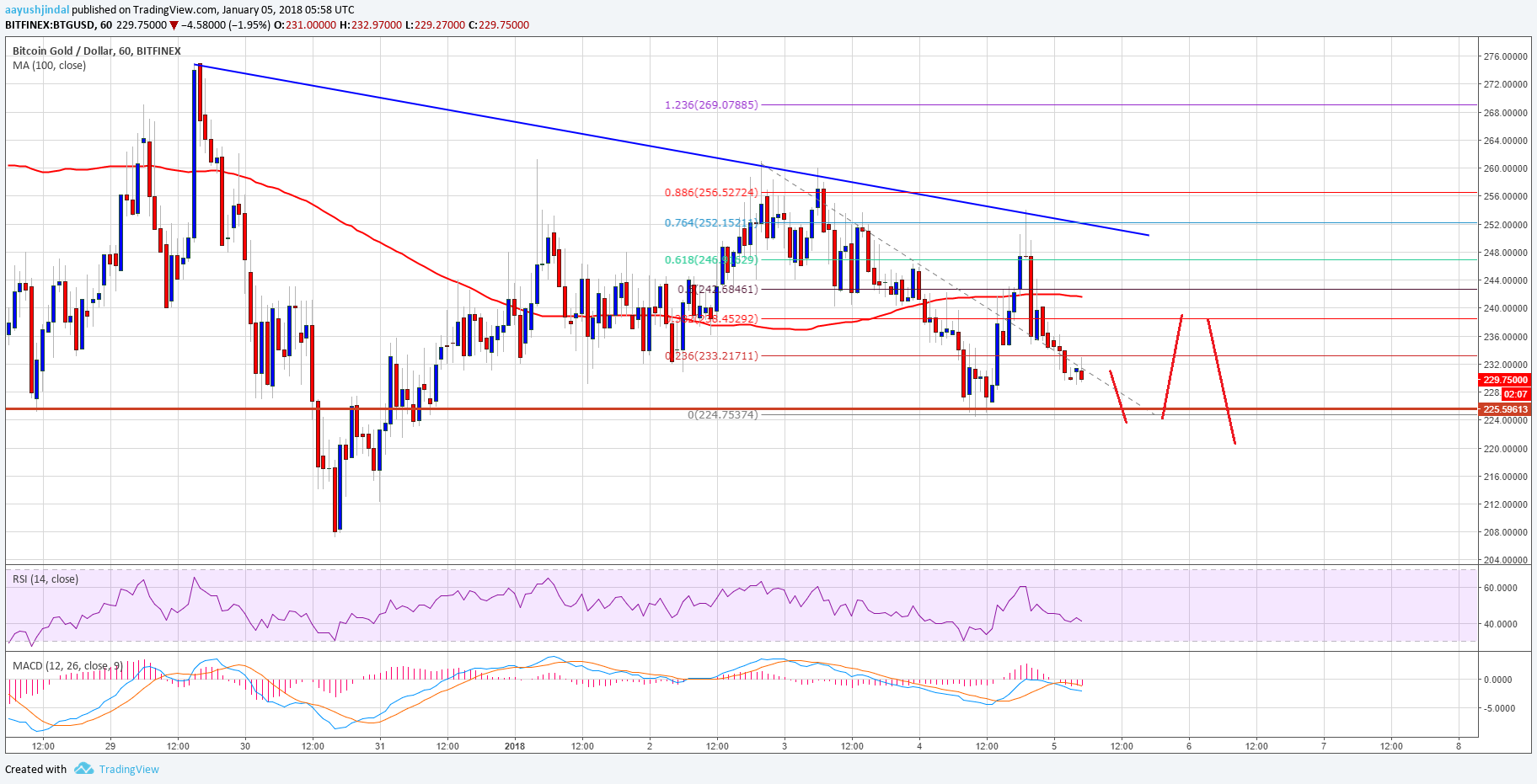 Bitcoin Gold Price Technical Analysis BTG USD