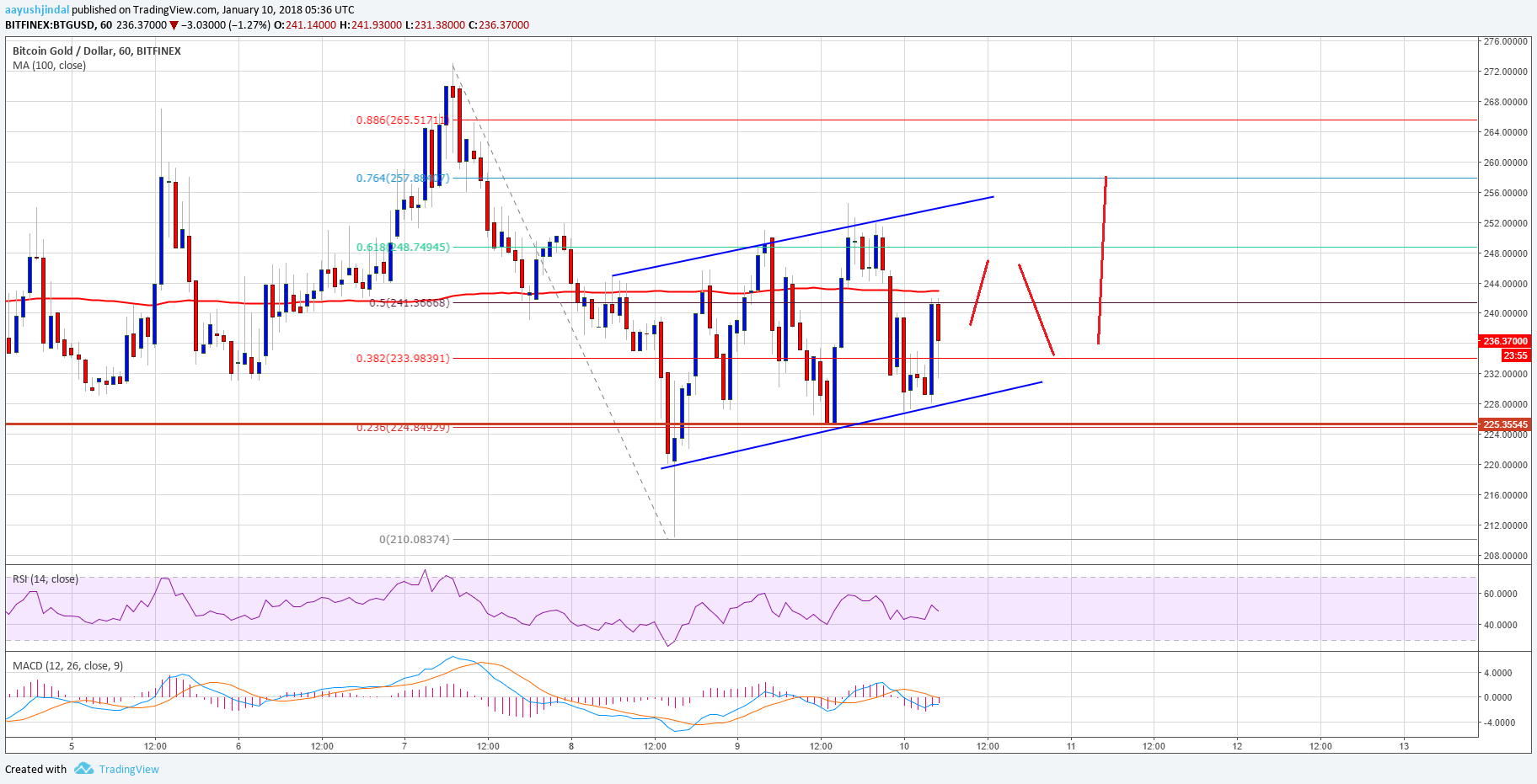 Bitcoin Gold Price Technical Analysis BTG USD
