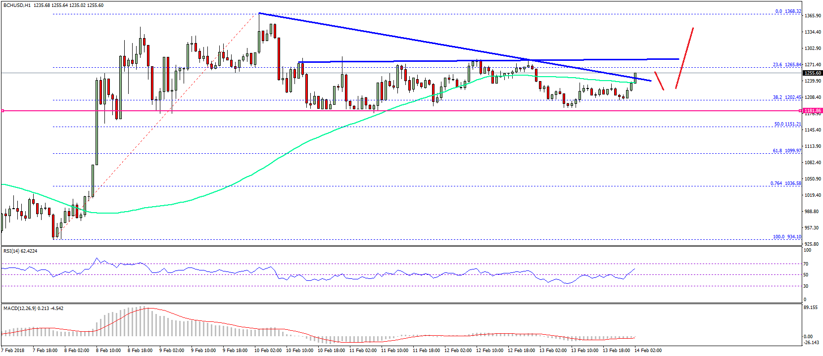 Bitcoin Cash Price Technical Analysis BCH USD