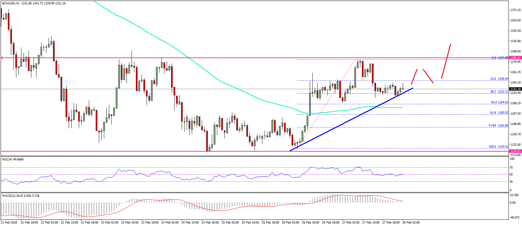 Bitcoin Cash Price Technical Analysis BCH USD