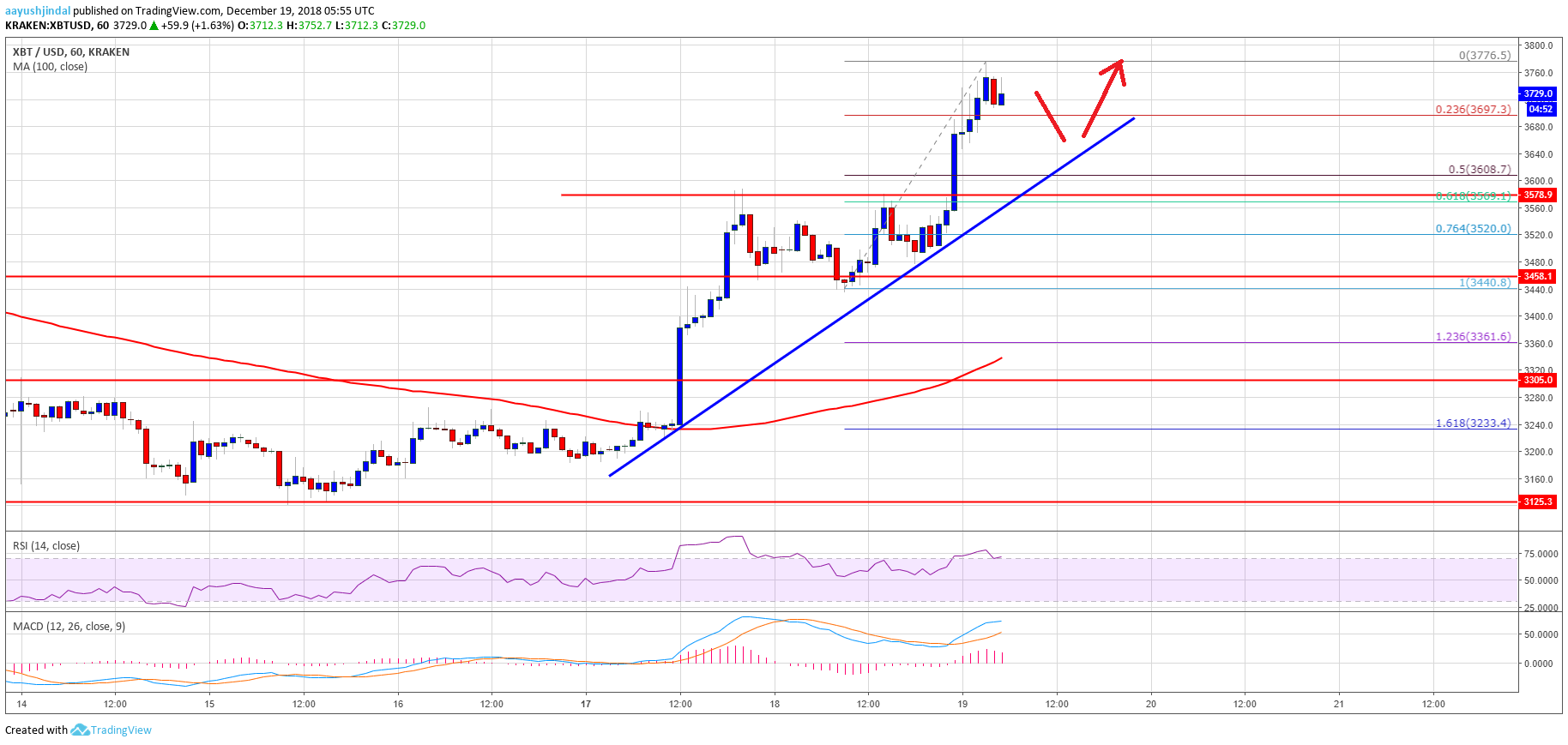 Bitcoin Price Analysis BTC Chart