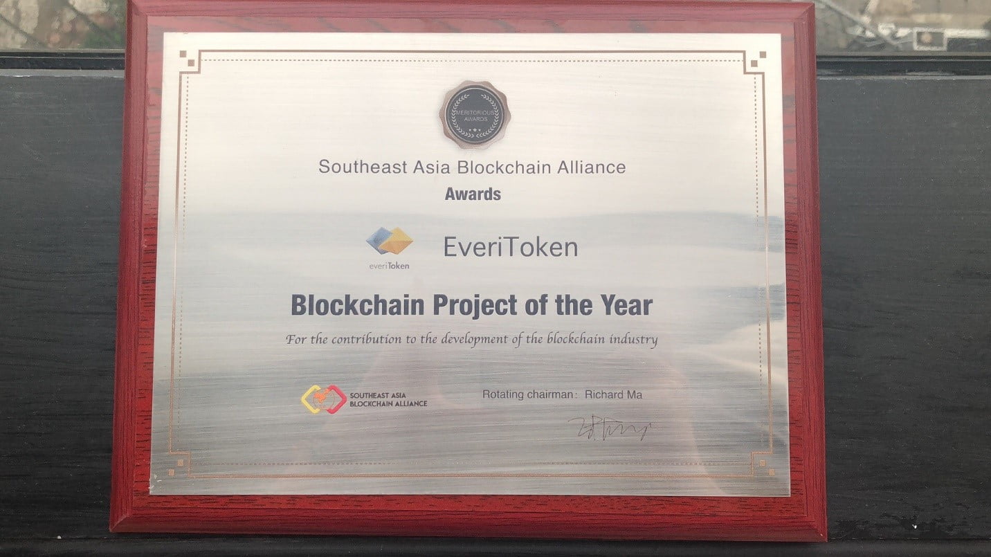 everiToken Conferred Blockchain Project of the Year Honor by the Southeast Asia Blockchain Alliance