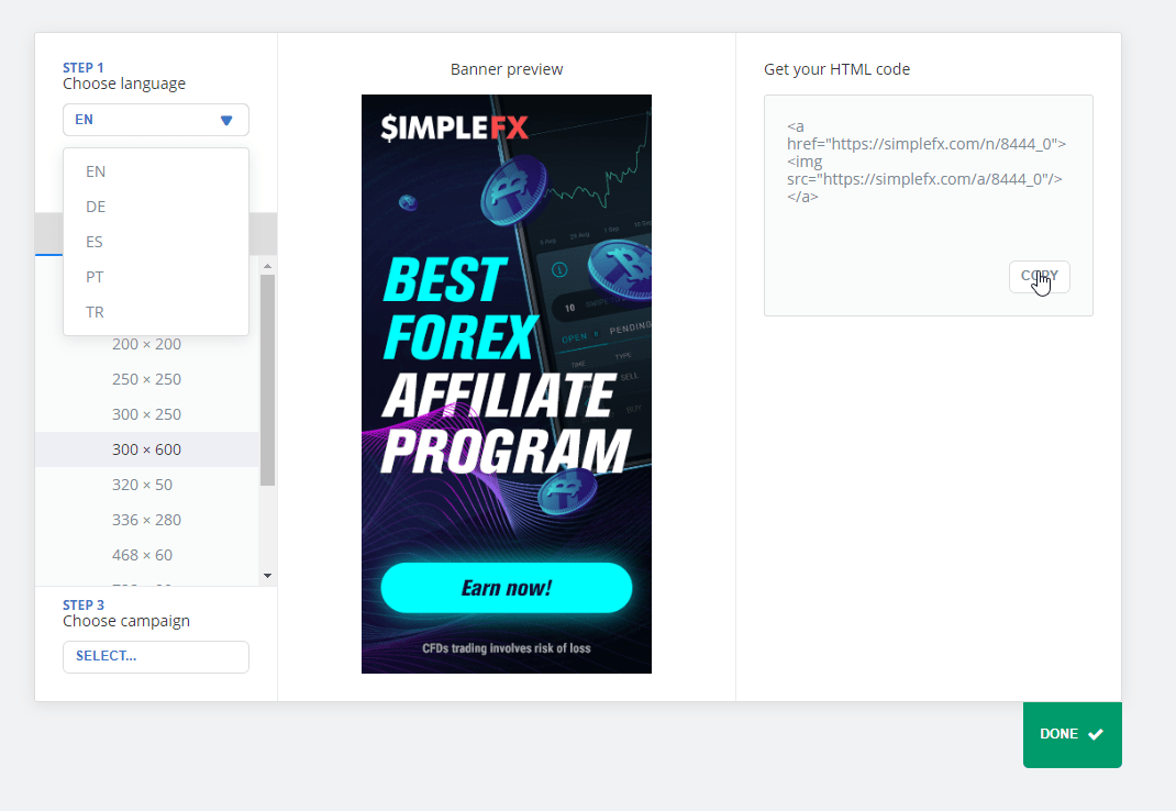 simplefx, affiliate