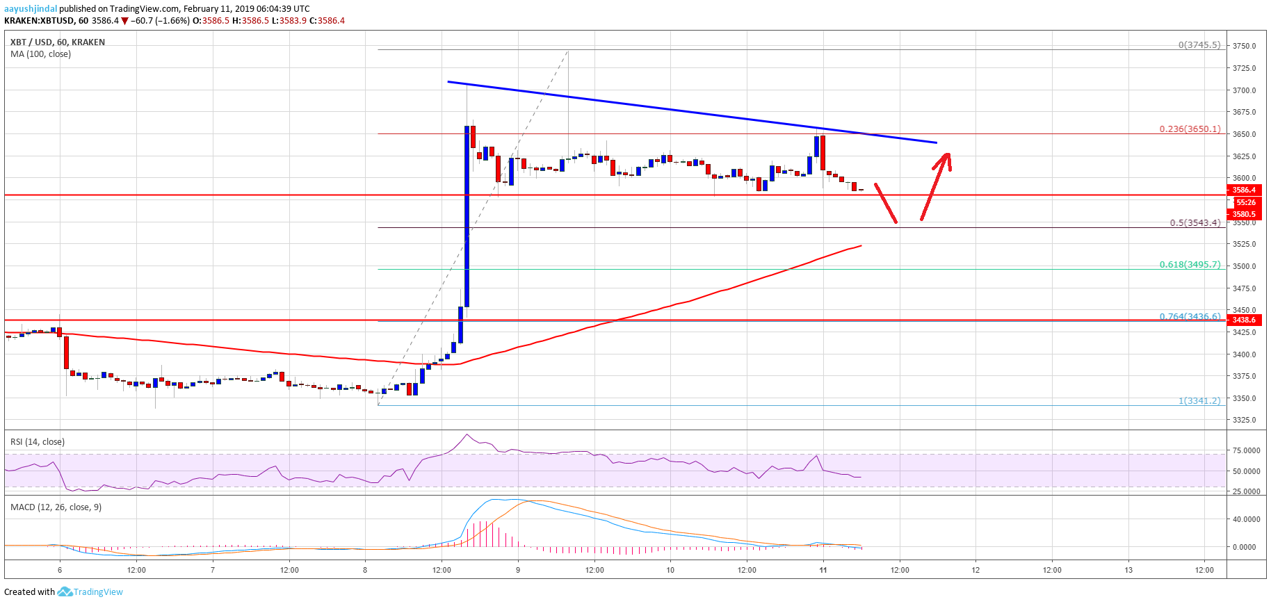 Bitcoin Price Analysis BTC Chart