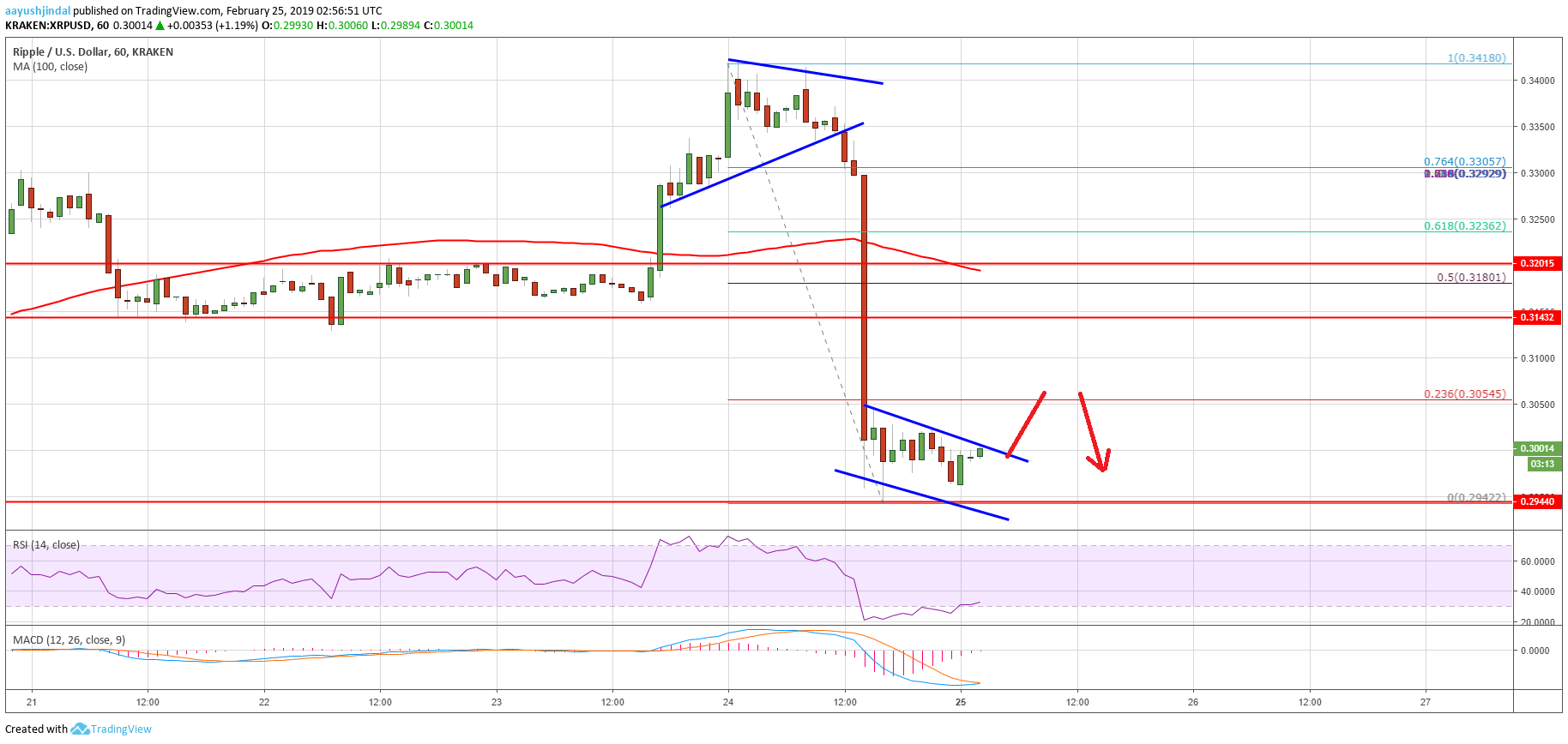 Ripple Price Analysis XRP Chart