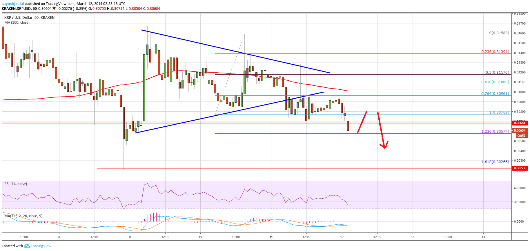 Ripple Price Analysis XRP Chart