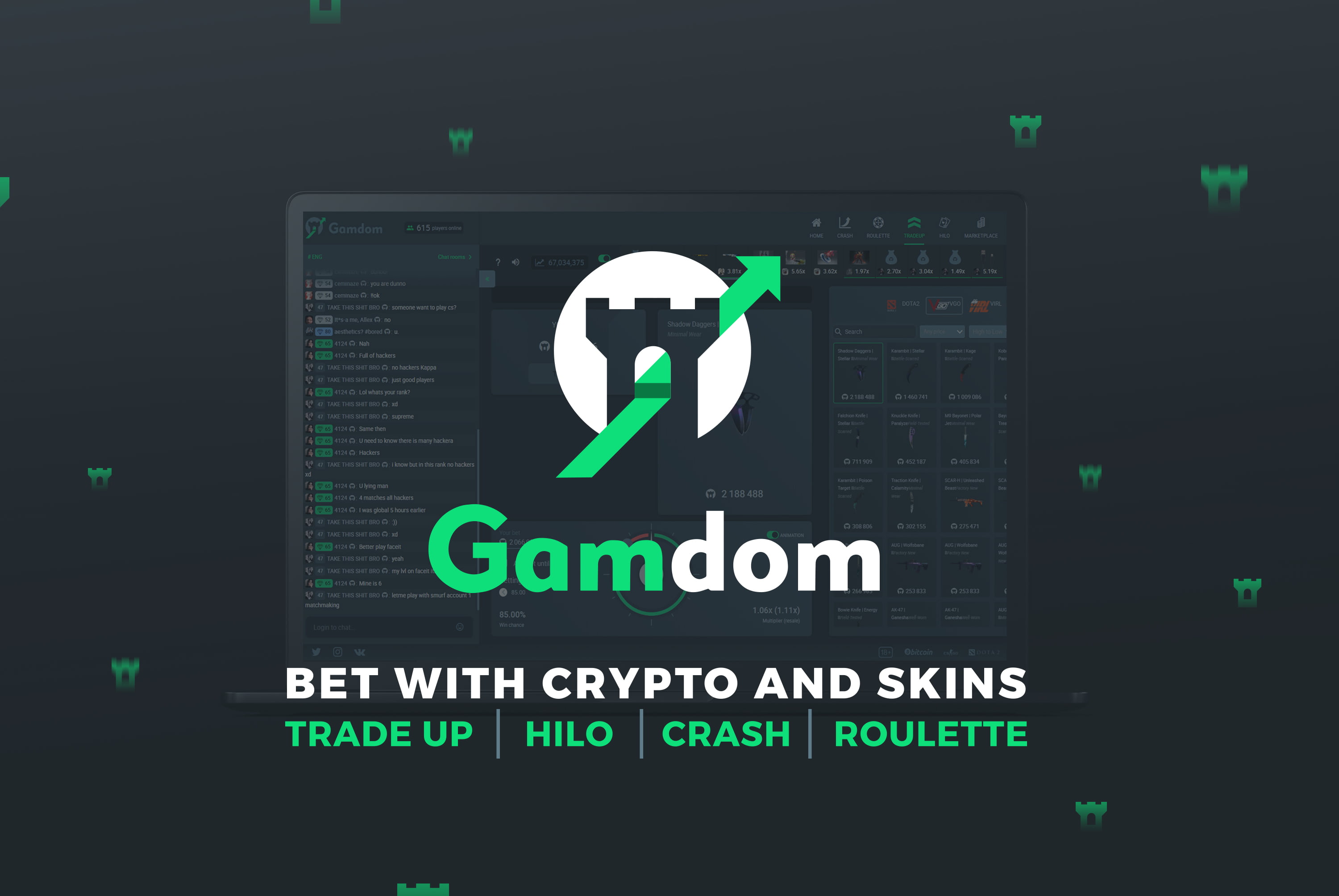 Experience Online Skin & Cryptocurrency Gambling Like Never Before with Gamdom