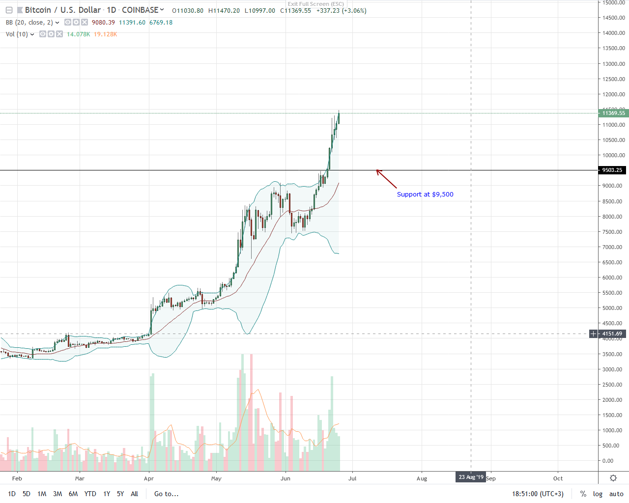 Bitcoin Daily Candlestick Chart