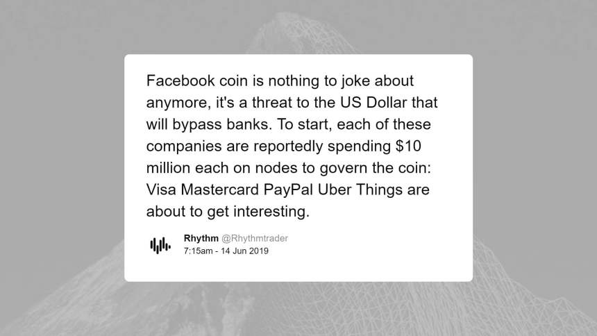 Some say the crypto asset of Facebook may operate as an alternative to the banking system