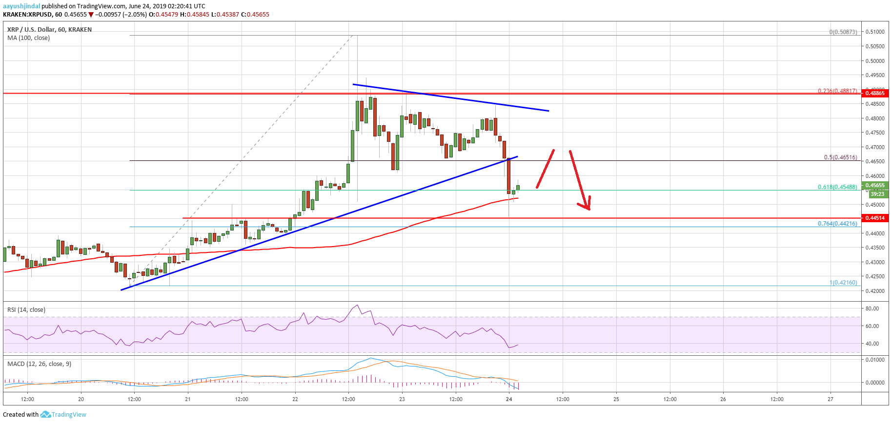 Ripple Price Analysis XRP Chart