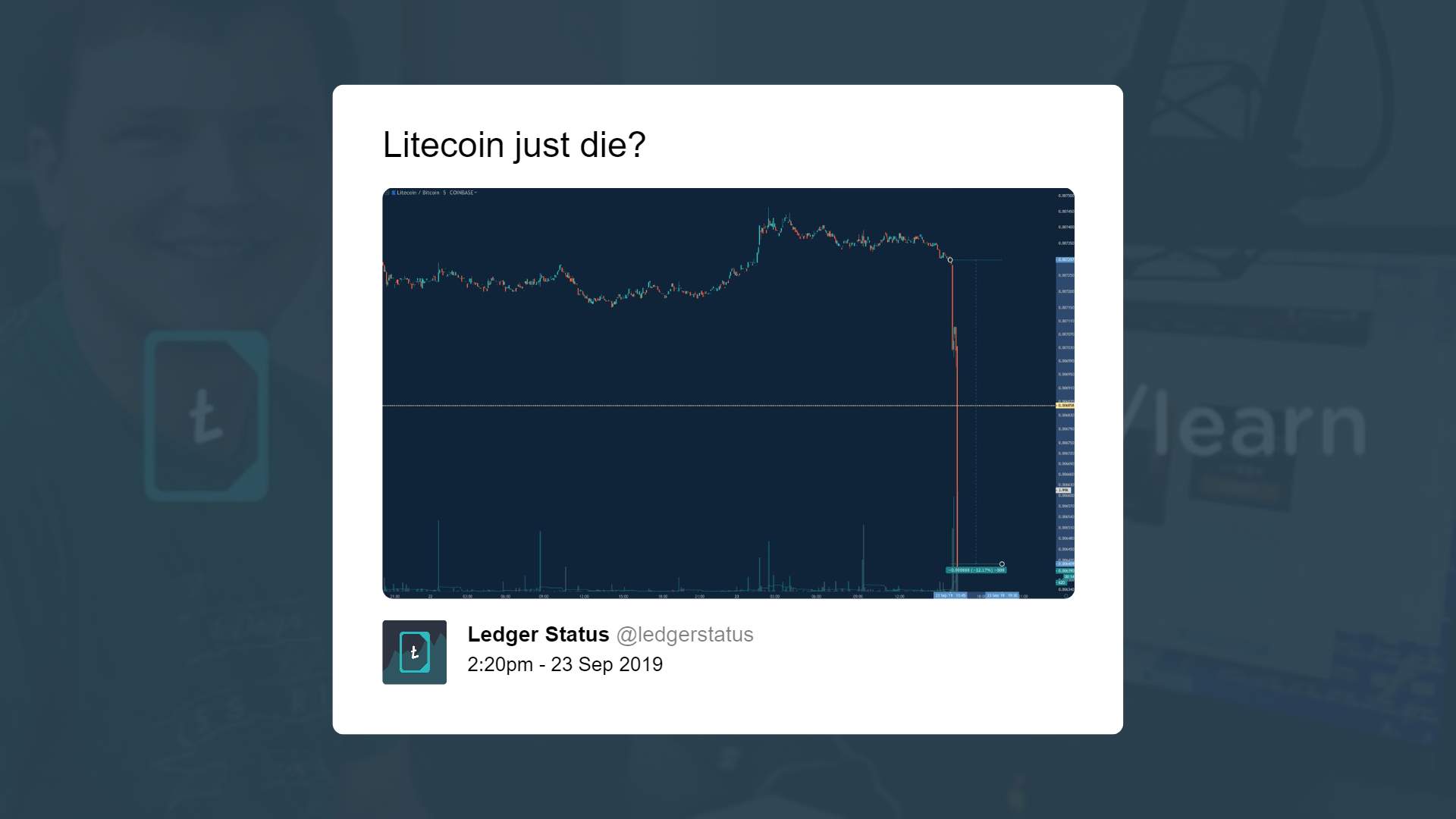 Litecoin Price Tanks By 8% in Minutes as Bitcoin Shows Weakness 15