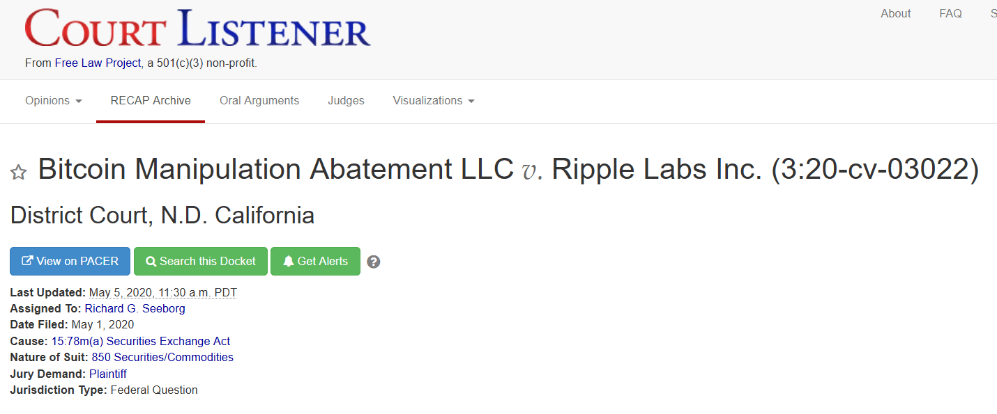 court documents that alledge Ripple sold unregistered securities