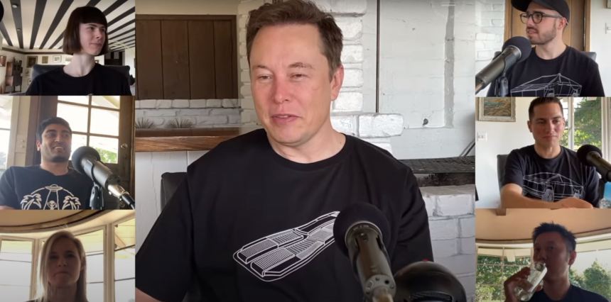 Elon Musk talking about Bitcoin during "Third Row Tesla" podcast