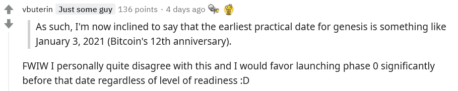 Ethereum co-founder comments on the AMA