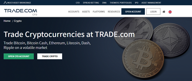 TRADE.com cryptocurrency CFDs