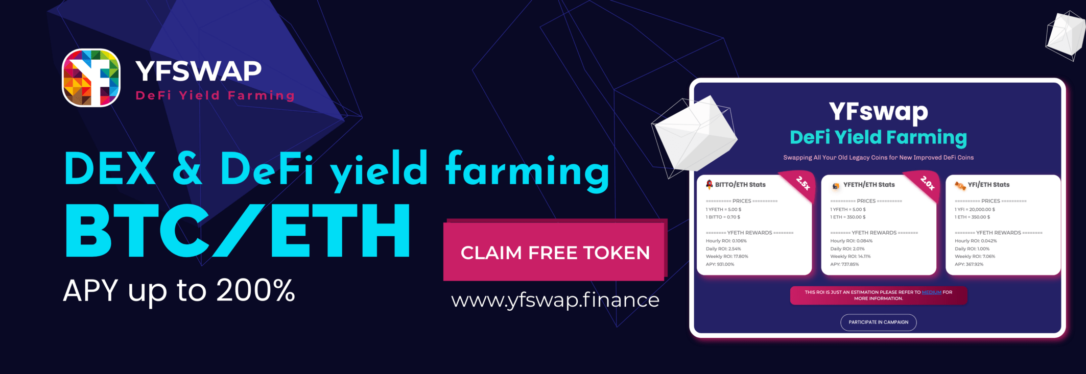 YFSwap to Turn Legacy Cryptocurrencies into High Yield DeFi Tokens