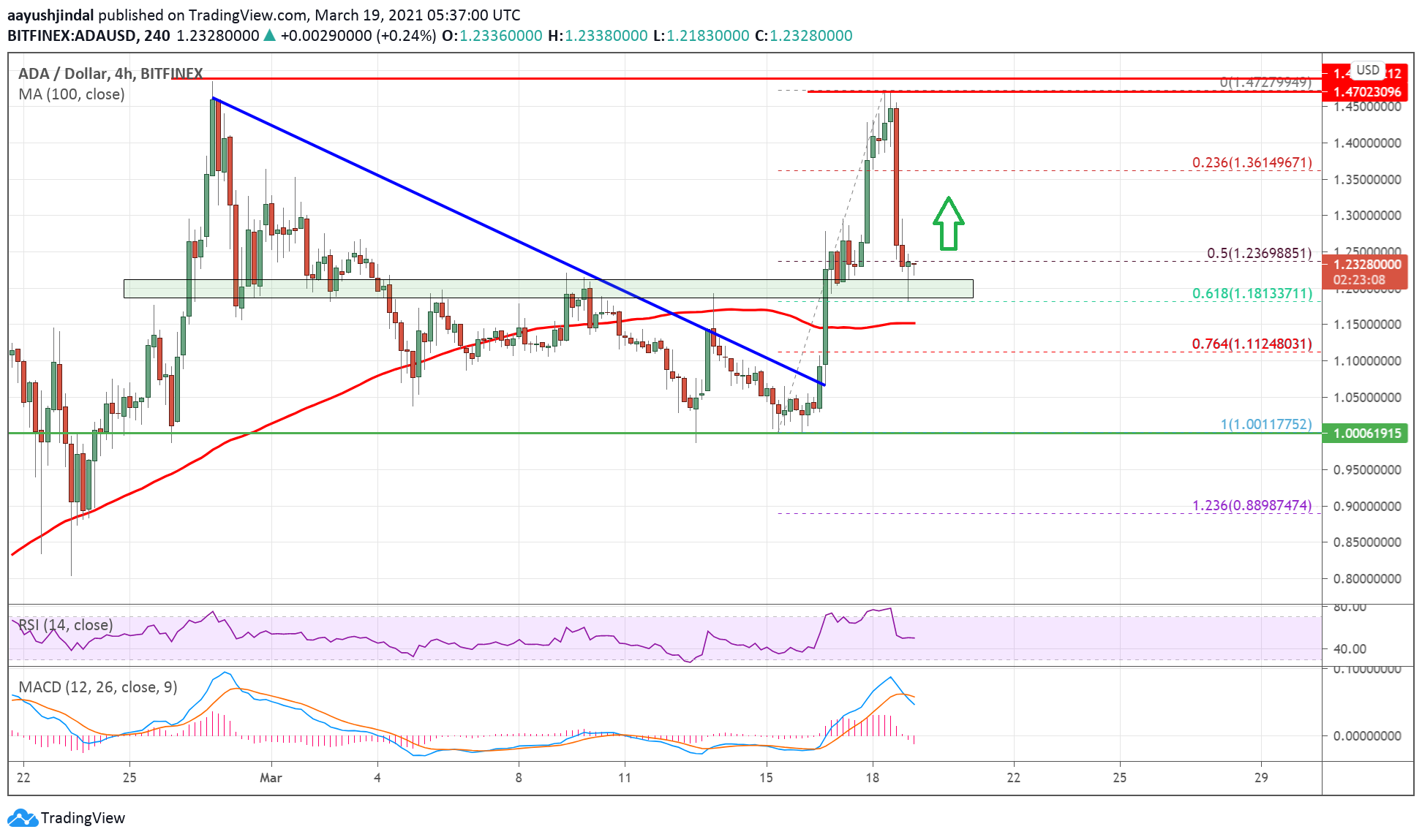 Charted: Cardano (ADA) Corrects Gains, Why It Could Rally Again To $1.5