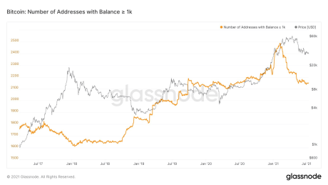 Bitcoin address with more than 1000 BTC