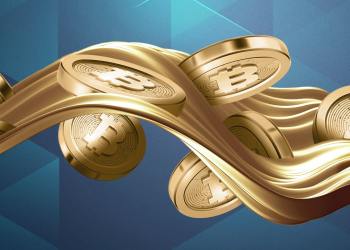 Picture of a flowing wave of bitcoin, representing bitcoin liquidity