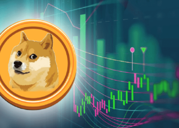 picture of a dogecoin with a chart next to it