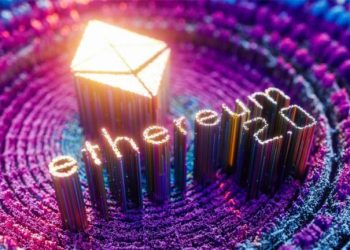 picture of a shiny ethereum logo with ethereum 2.0 written underneath it