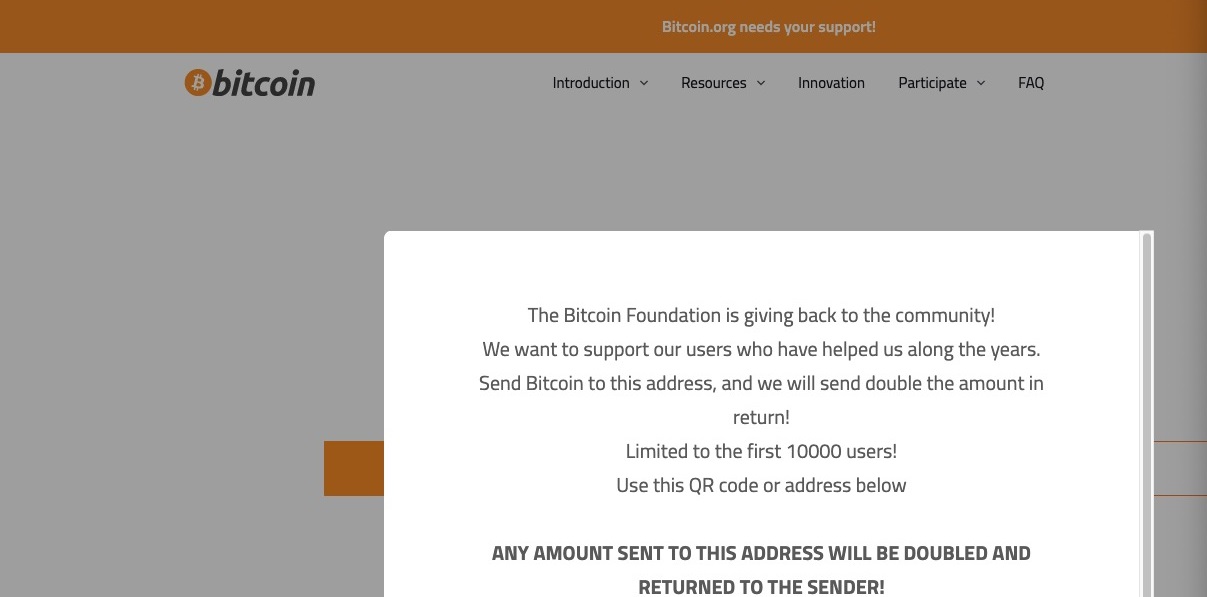 Bitcoin.org hacked website